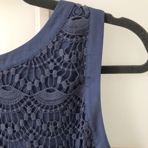 Like New: Loft fully lined crocheted shift dress - Picture 4 of 6